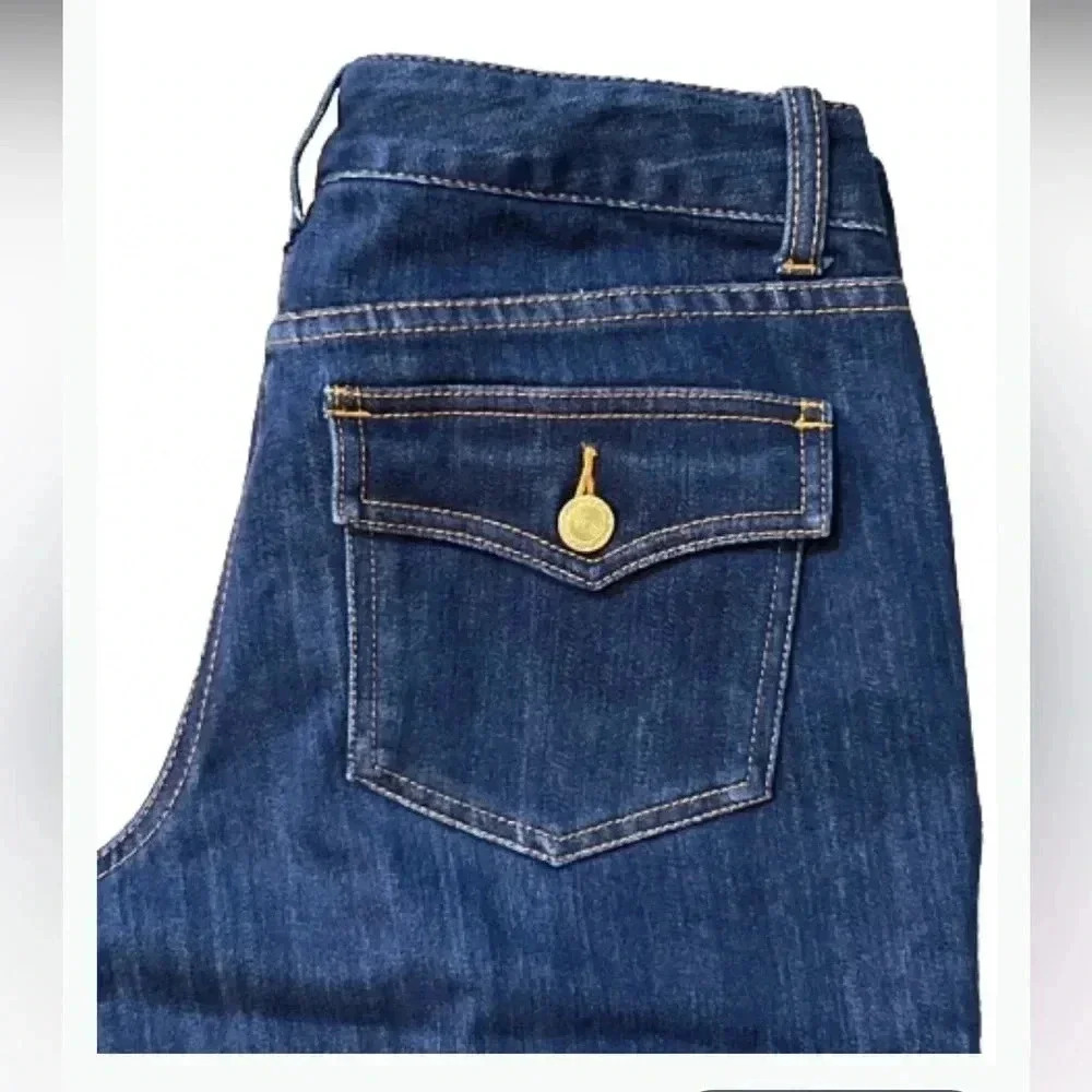 Inc festival boot cut blue denim jeans with covered pockets - Picture 7 of 12